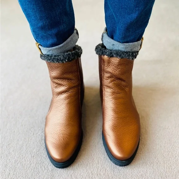 Arche Joel’s Metallic Leather Ankle Boots - Picture 5 of 15